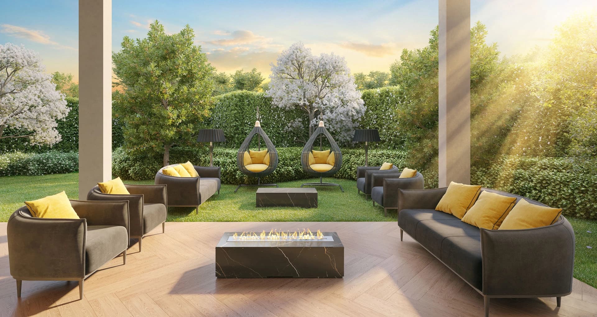 Perspectiva ilustrada do Salao de Festas 1