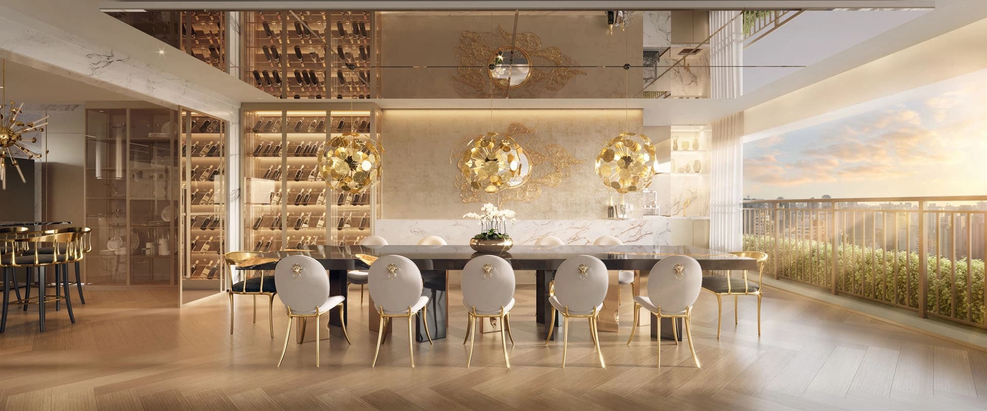 Perspectiva ilustrada do Detalhe da Fachada